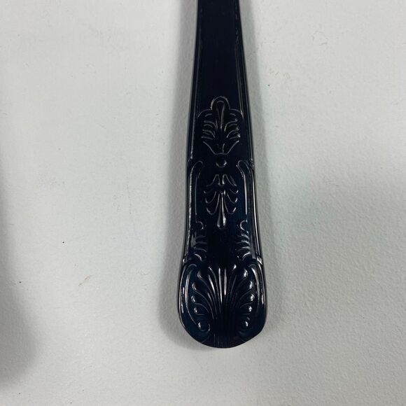 Orblue Black Cake Knife & Server Set Embossed Stainless Steel Gift Boxed NIB - Picture 6 of 9